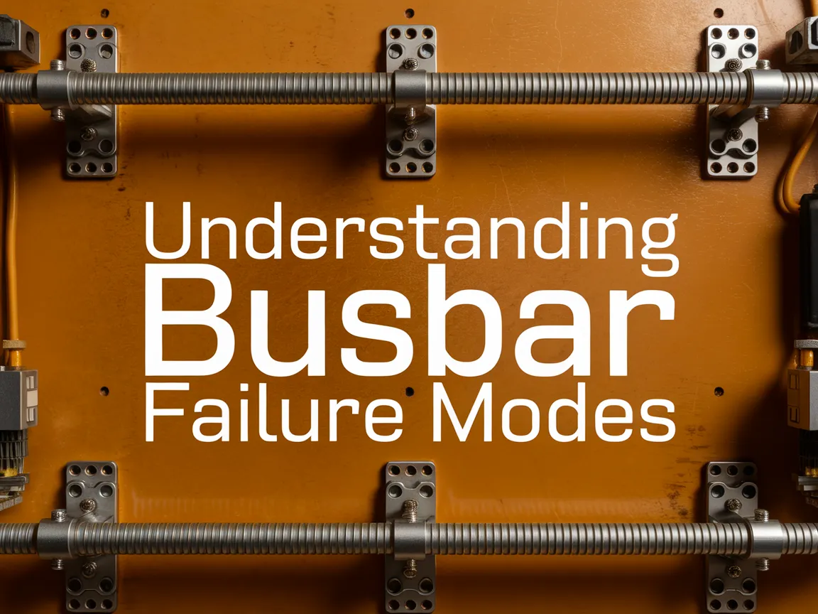 Image illustrating common busbar failure modes including mechanical and electrical failures