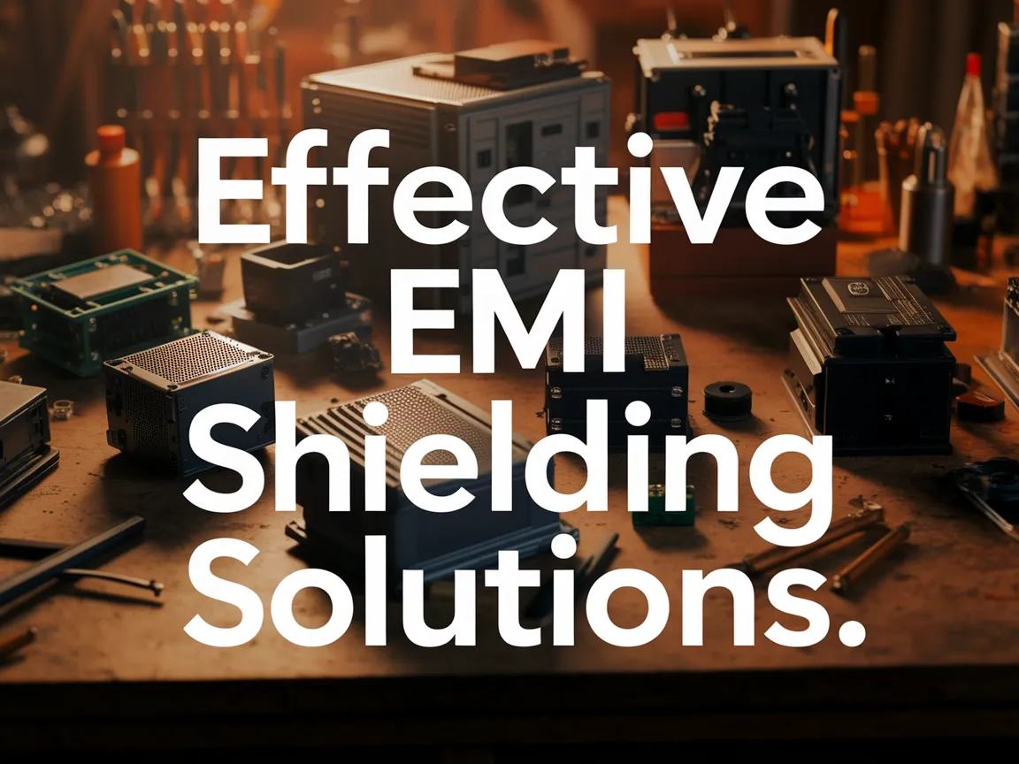 Image showcasing various effective EMI shielding solutions for electronic enclosures.