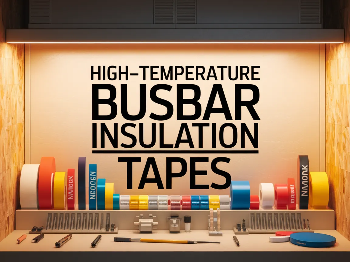 Assorted high-temperature tapes for busbar insulation including nomex, kapton, and mylar.