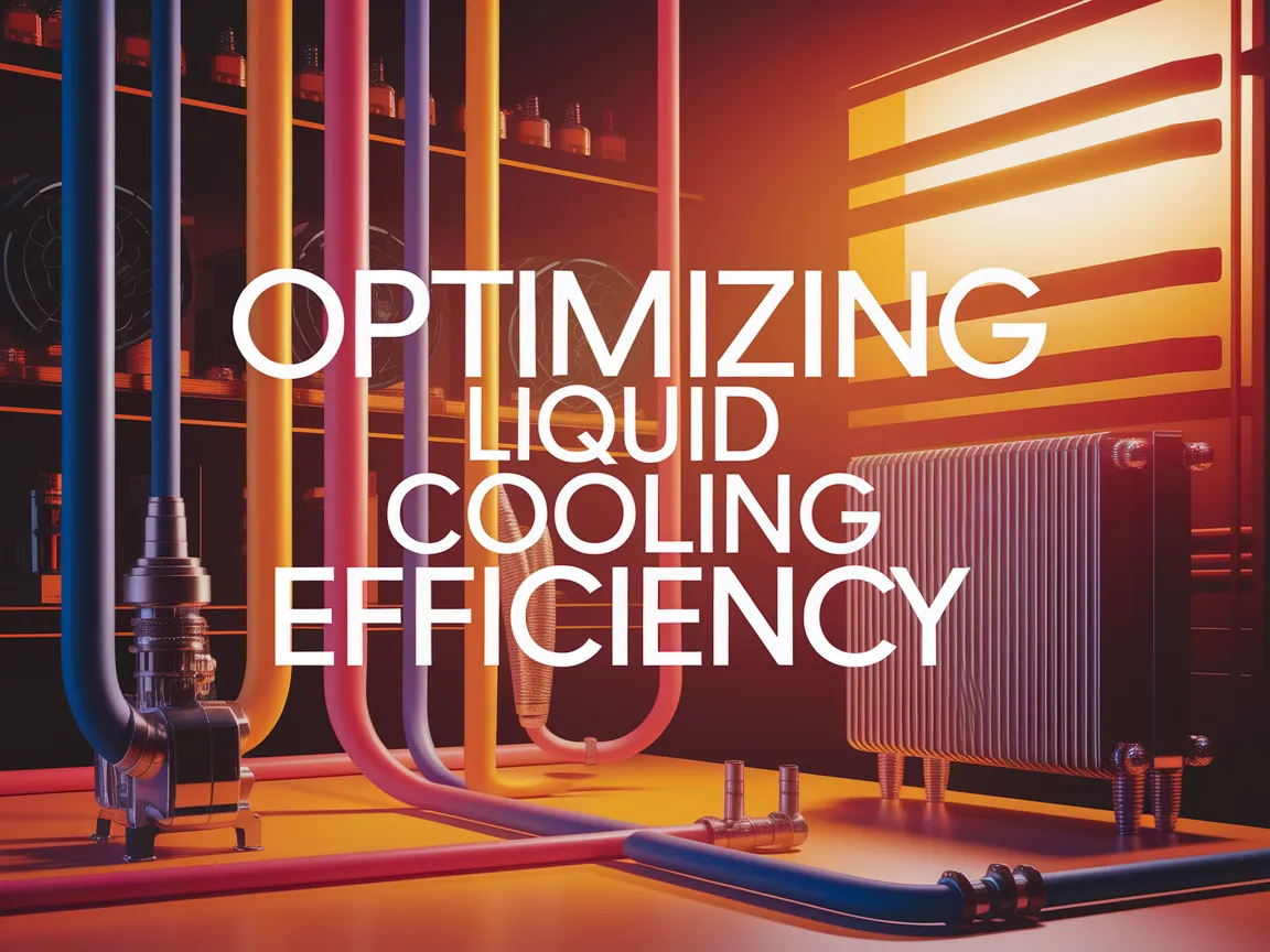 Image illustrating the optimization of liquid cooling loop efficiency with various components.
