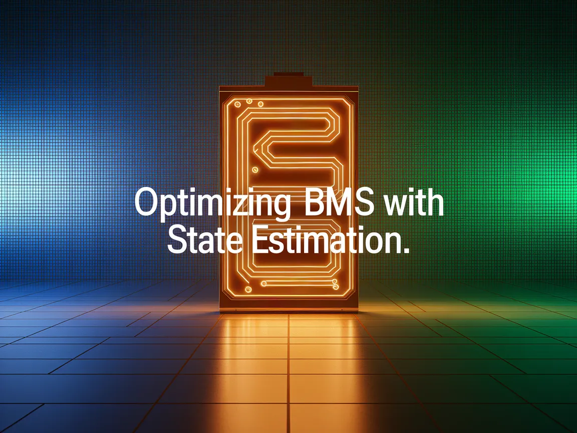 Illustration of optimizing Battery Management Systems with state estimation algorithms.