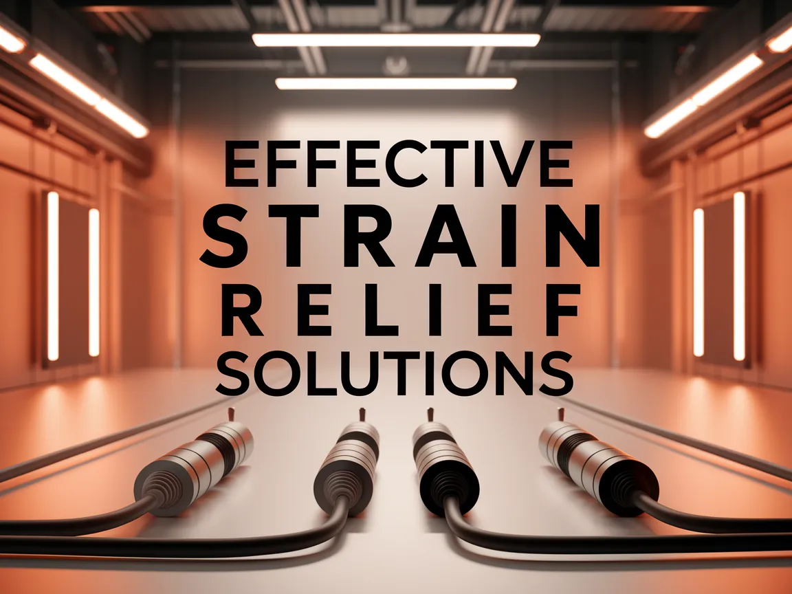 Image showcasing effective strain relief solutions for LV and HV cables at entry points.