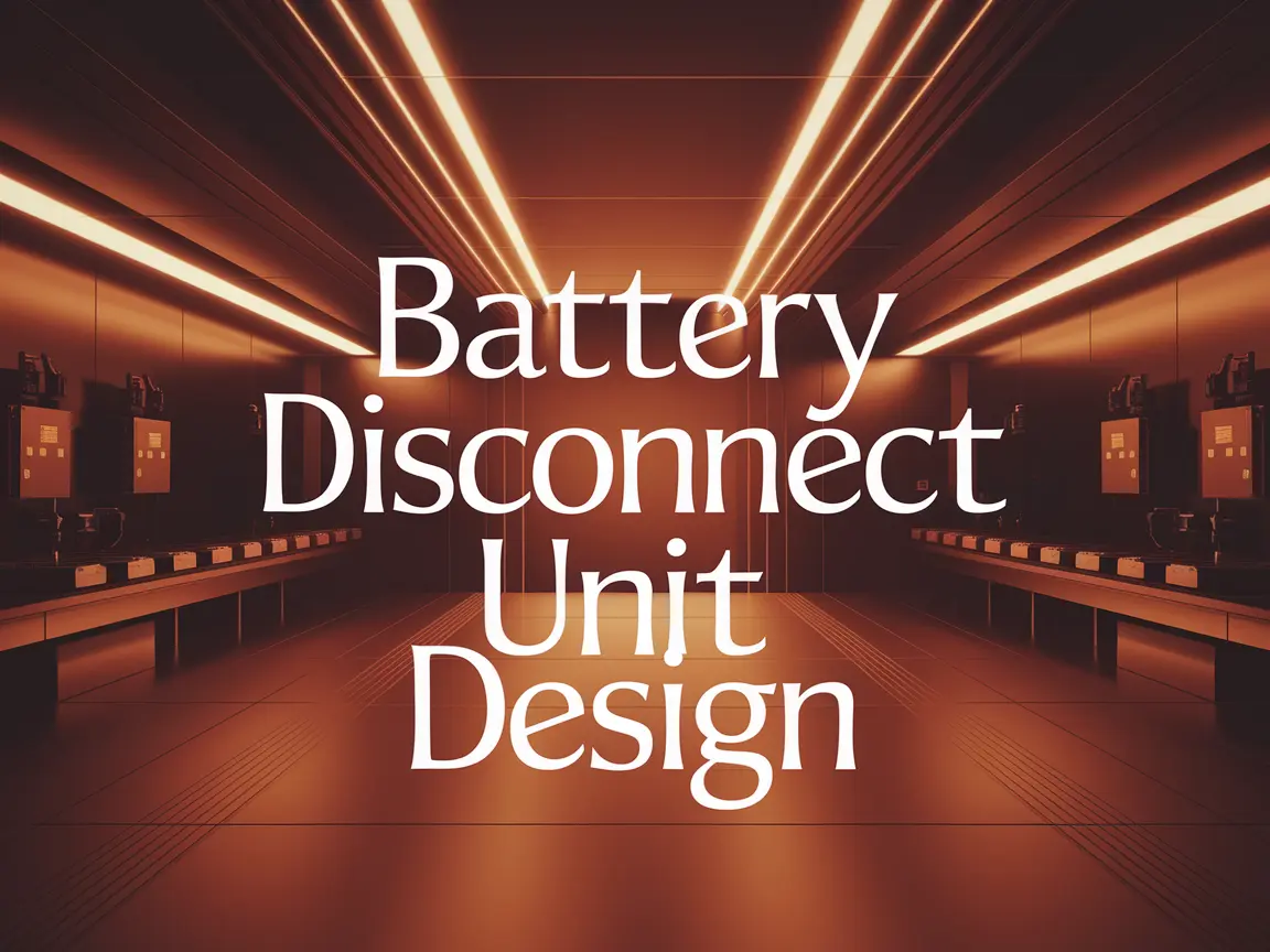 Battery Disconnect Unit (BDU) functional design setup with tools.