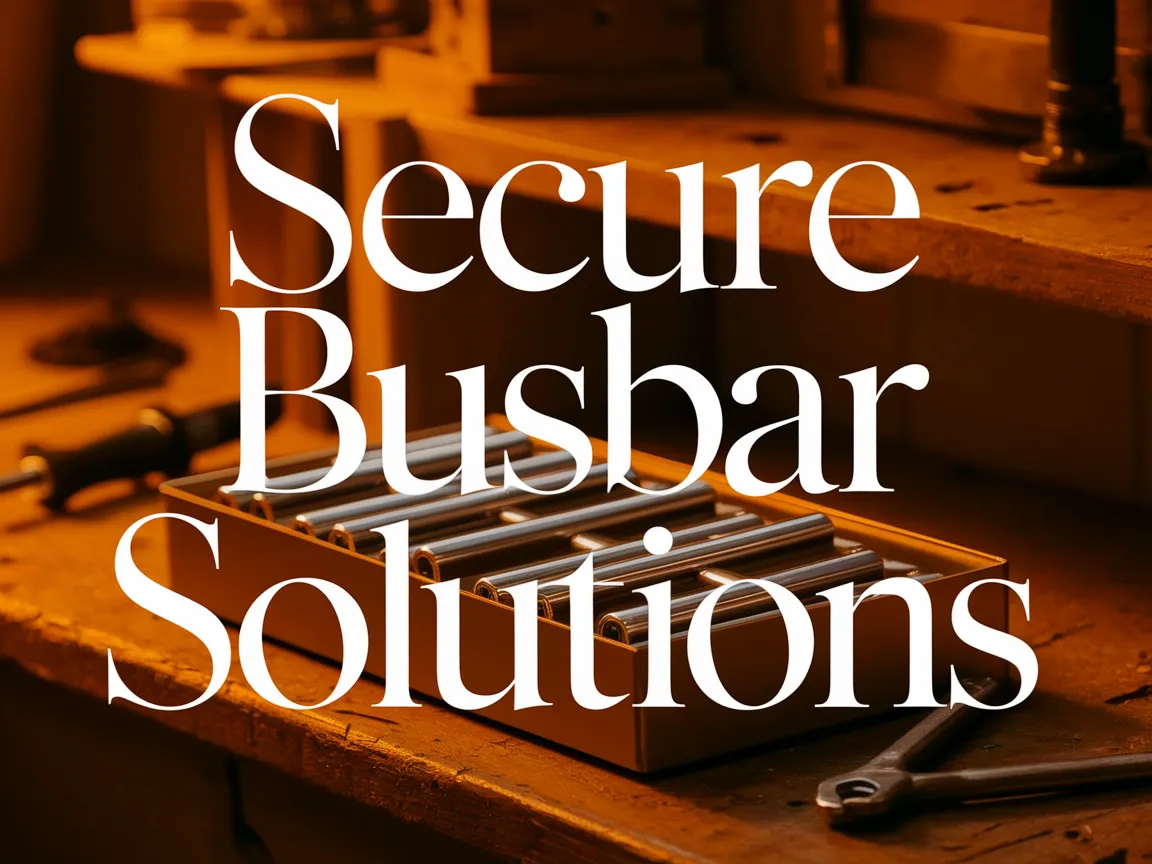 Image showcasing busbar clamping hardware solutions for secure electrical connections.