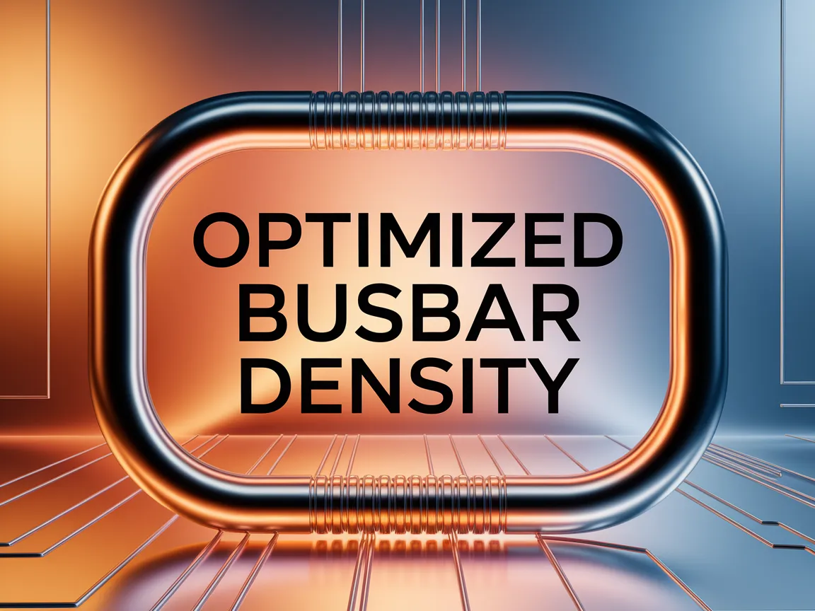 Visual depiction of optimized busbar density for balanced electrical resistance