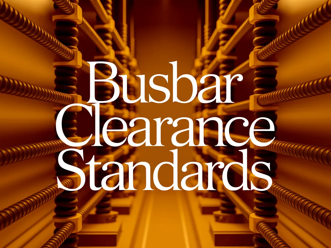 Illustration of busbar routing clearance requirements and standards for electrical installations.