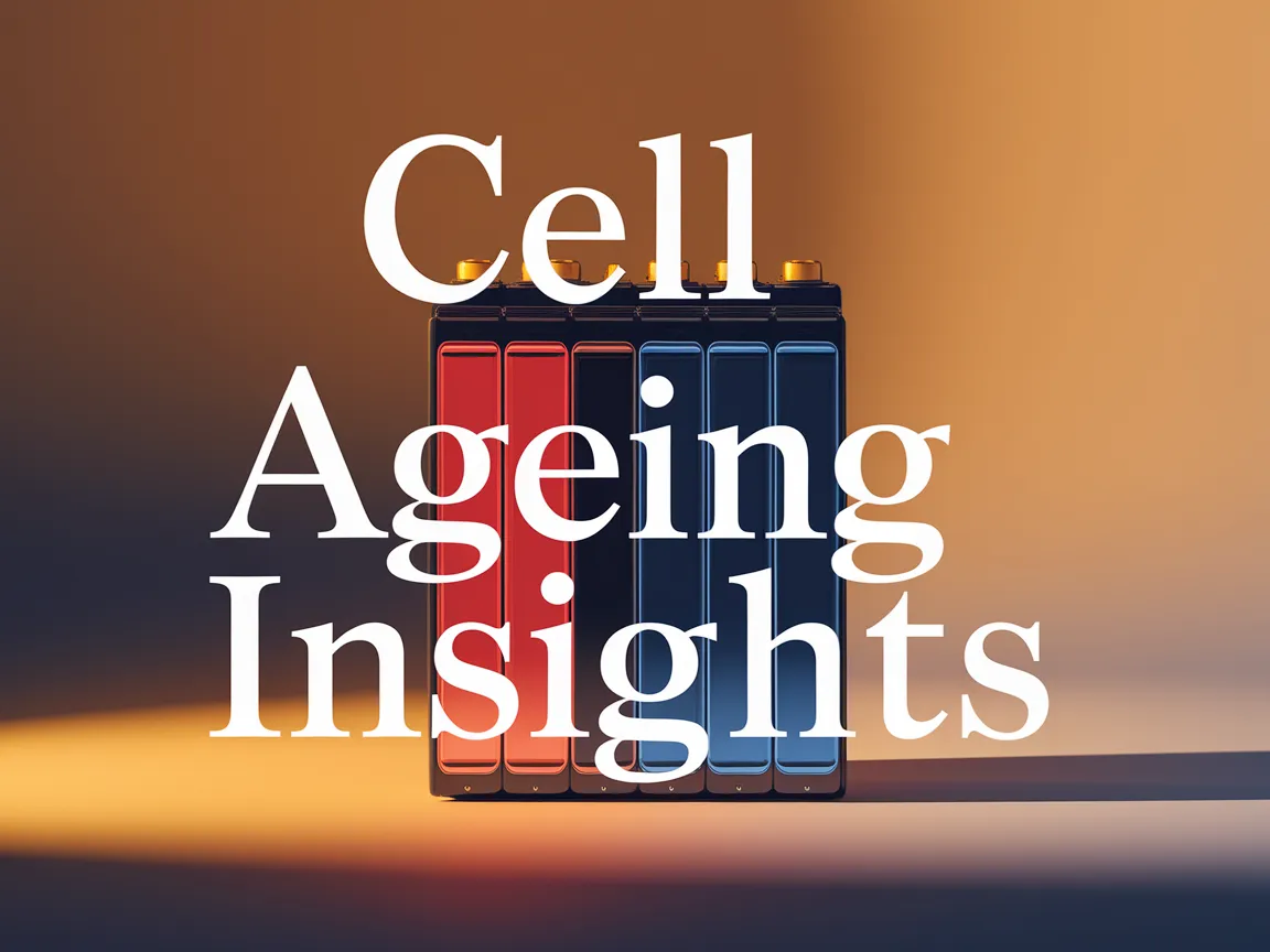 Illustration showing battery cells to depict temperature differences affecting cell ageing in battery packs.