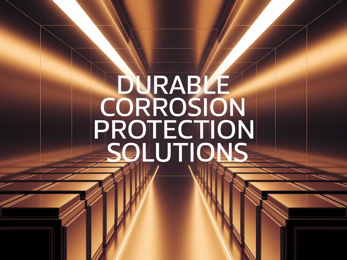 Metal enclosure with durable corrosion protection solutions on a grassy landscape