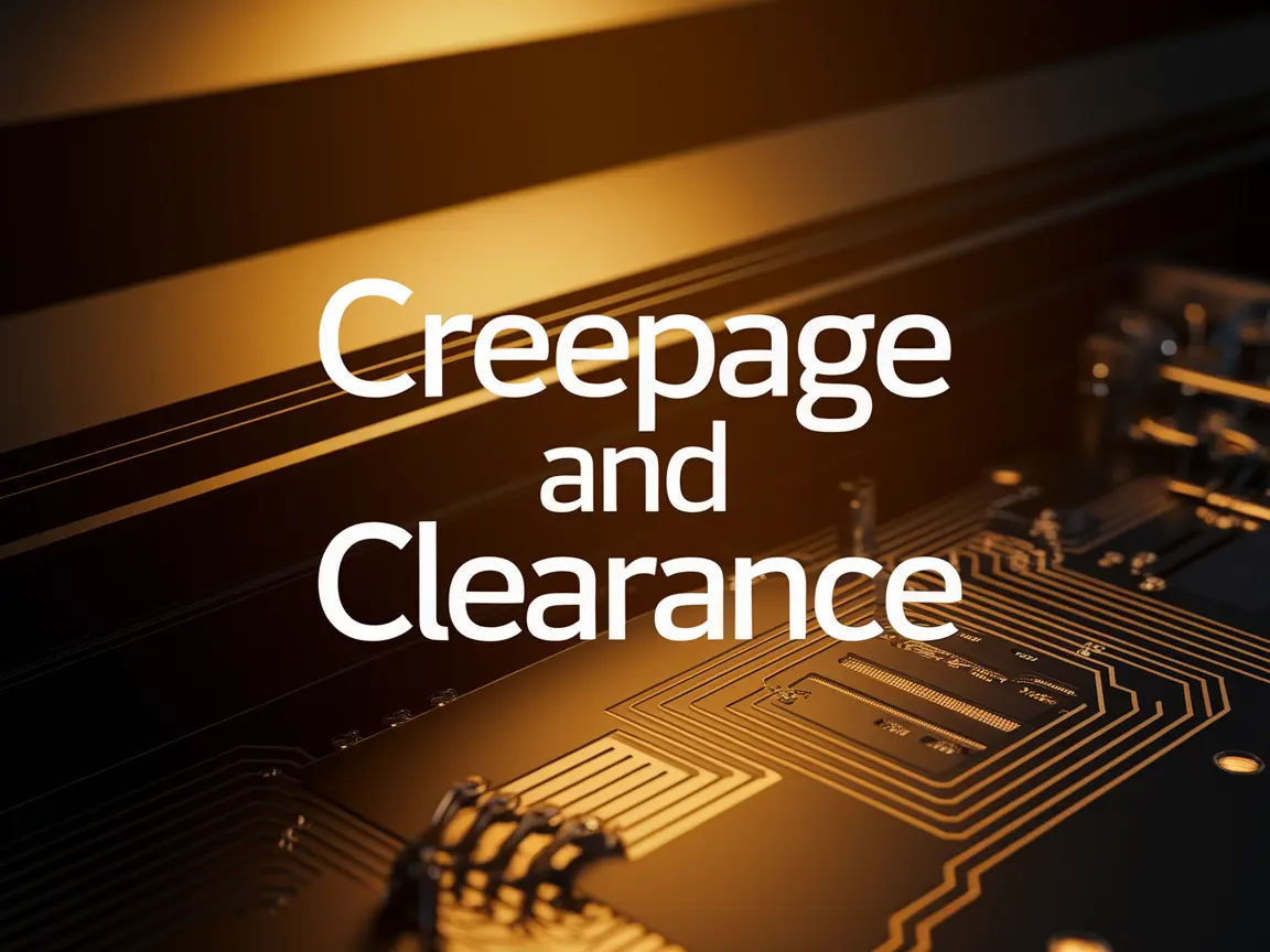 Image illustrating creepage distance calculation techniques with components and circuitry.